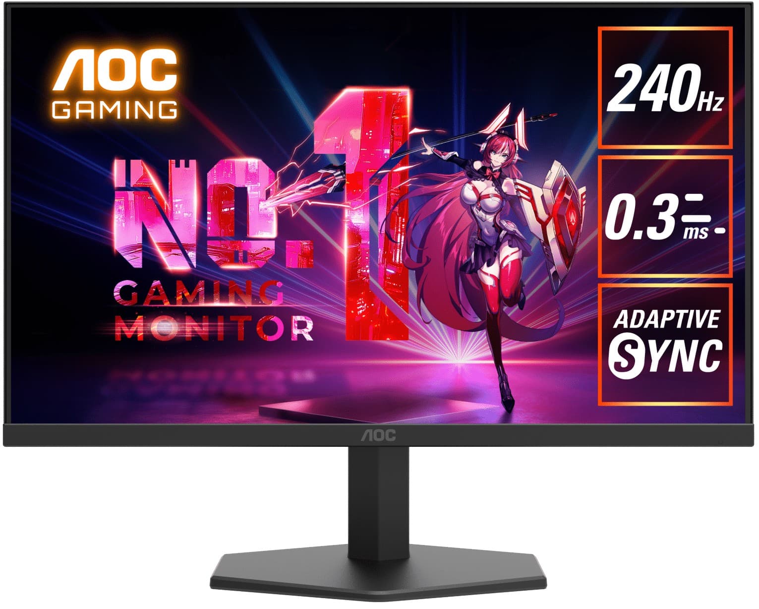 AOC 24G11ZE 24" FHD 240Hz Fast IPS Gaming Monitor